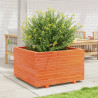 Donica ogrodowa, woskowy brąz, 80x80x49,5 cm, drewno sosnowe