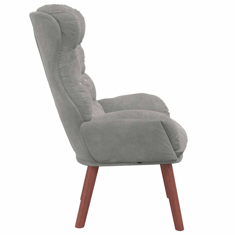 fotel Jasnoszary 69 x 74 x 93 cm Aksamit