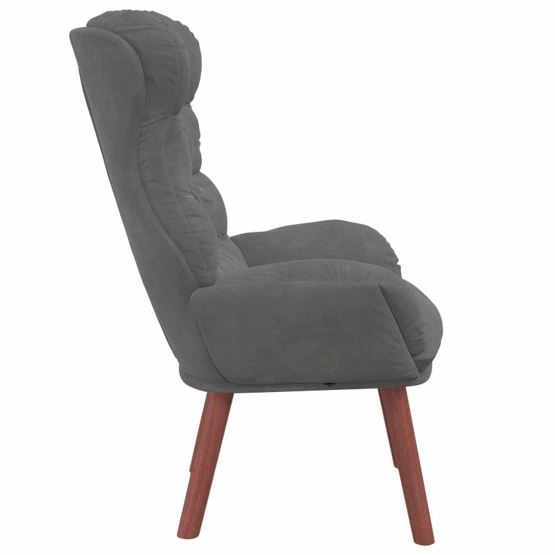 fotel Ciemnoszary 69 x 74 x 93 cm Aksamit