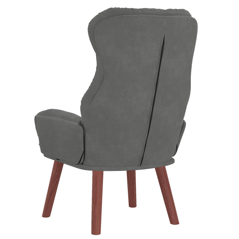 fotel Ciemnoszary 69 x 74 x 93 cm Aksamit