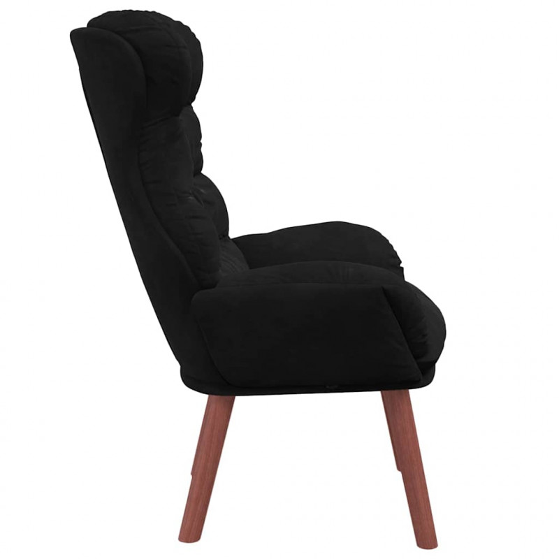 fotel Czarny 69 x 74 x 93 cm Aksamit