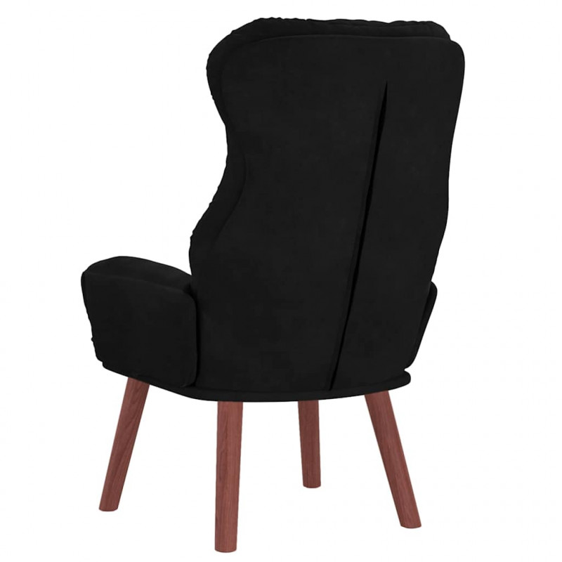 fotel Czarny 69 x 74 x 93 cm Aksamit