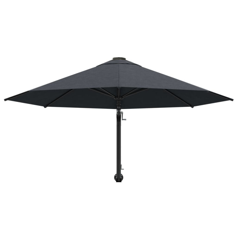 Parasol ścienny na metalowym słupku, 300 cm, antracytowy