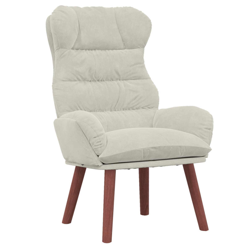 fotel Kremowy 69 x 74 x 93 cm Aksamit
