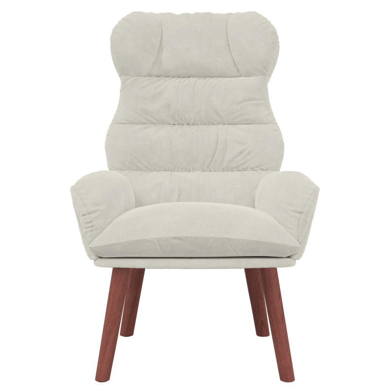 fotel Kremowy 69 x 74 x 93 cm Aksamit