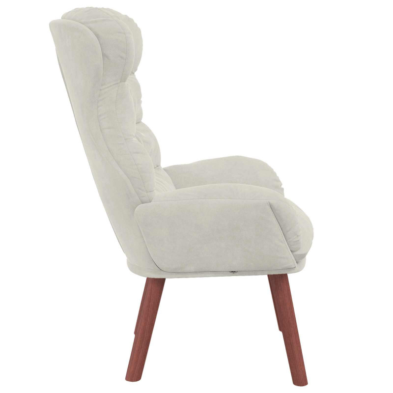 fotel Kremowy 69 x 74 x 93 cm Aksamit