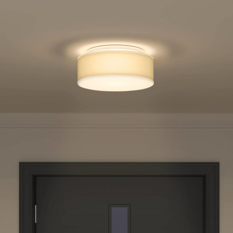 Lampa Sufitowa Z reflektorami Biały 30 x 30 x 13,5 cm tkanina