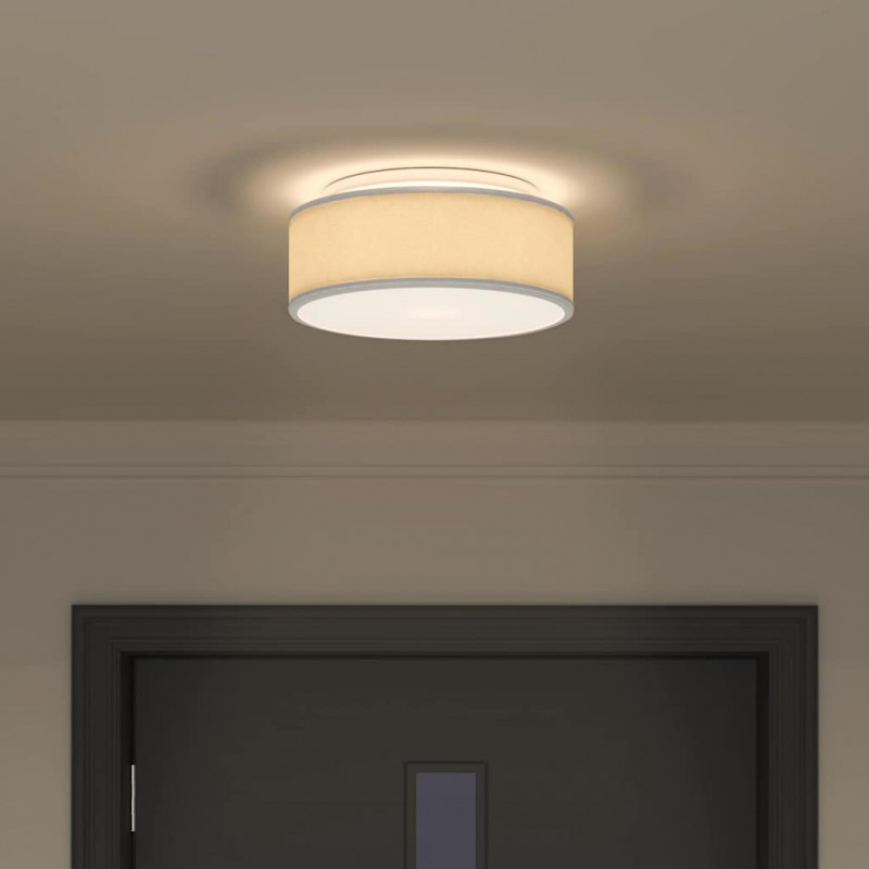 Lampa Sufitowa Z reflektorami Szary 30 x 30 x 13,5 cm tkanina