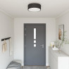Lampa Sufitowa Z reflektorami Czarny 38 x 38 x 13,5 cm tkanina