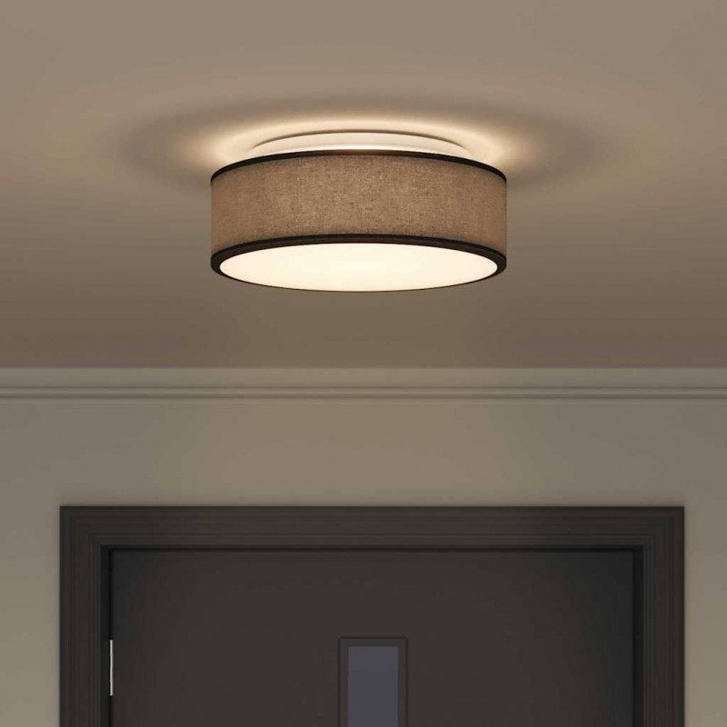 Lampa Sufitowa Z reflektorami Czarny 38 x 38 x 13,5 cm tkanina