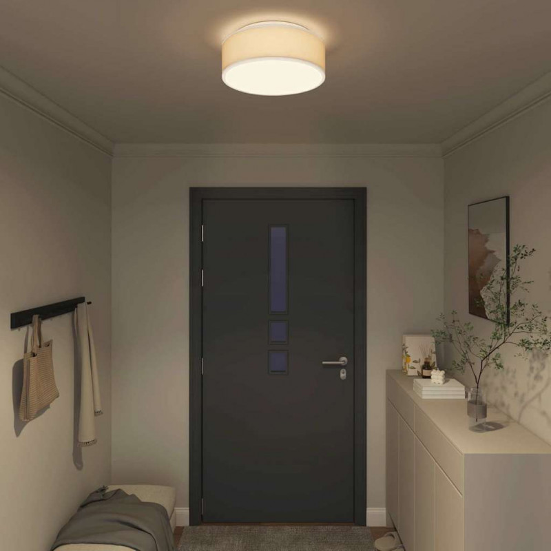 Lampa Sufitowa Z reflektorami Biały 38 x 38 x 13,5 cm tkanina