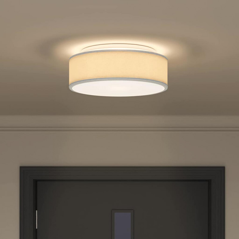Lampa Sufitowa Z reflektorami Szary 38 x 38 x 13,5 cm tkanina