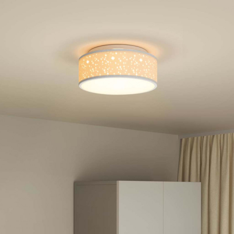 Lampa Sufitowa Z reflektorami Szary 30 x 30 x 13,5 cm tkanina