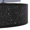 Lampa Sufitowa Z reflektorami Czarny 38 x 38 x 13,5 cm tkanina