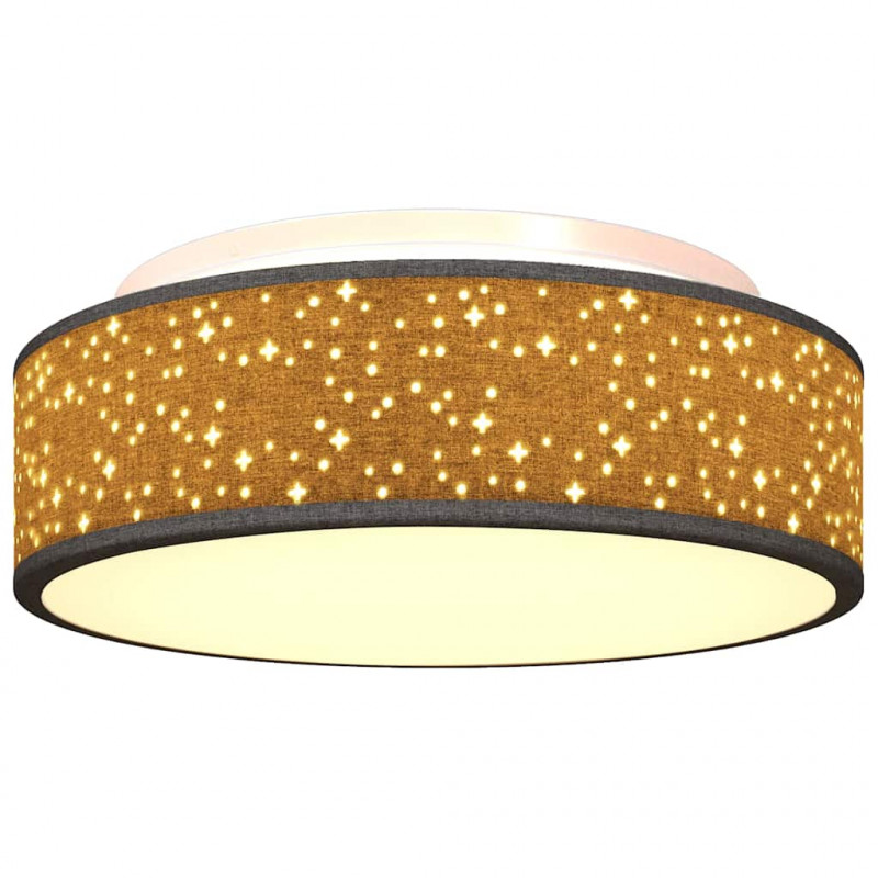 Lampa Sufitowa Z reflektorami Czarny 38 x 38 x 13,5 cm tkanina