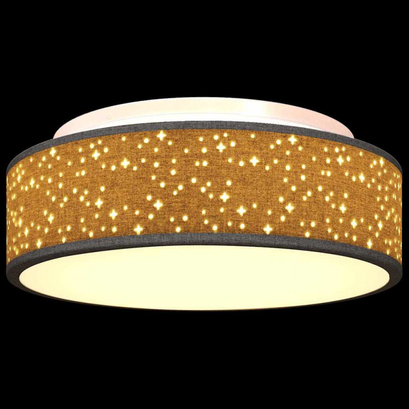 Lampa Sufitowa Z reflektorami Czarny 38 x 38 x 13,5 cm tkanina