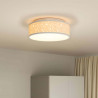 Lampa Sufitowa Z reflektorami Szary 38 x 38 x 13,5 cm tkanina