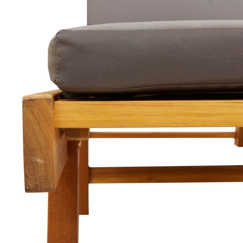 Leżaki z poduszkami, 2 szt., 200x68x83 cm, lite drewno akacjowe