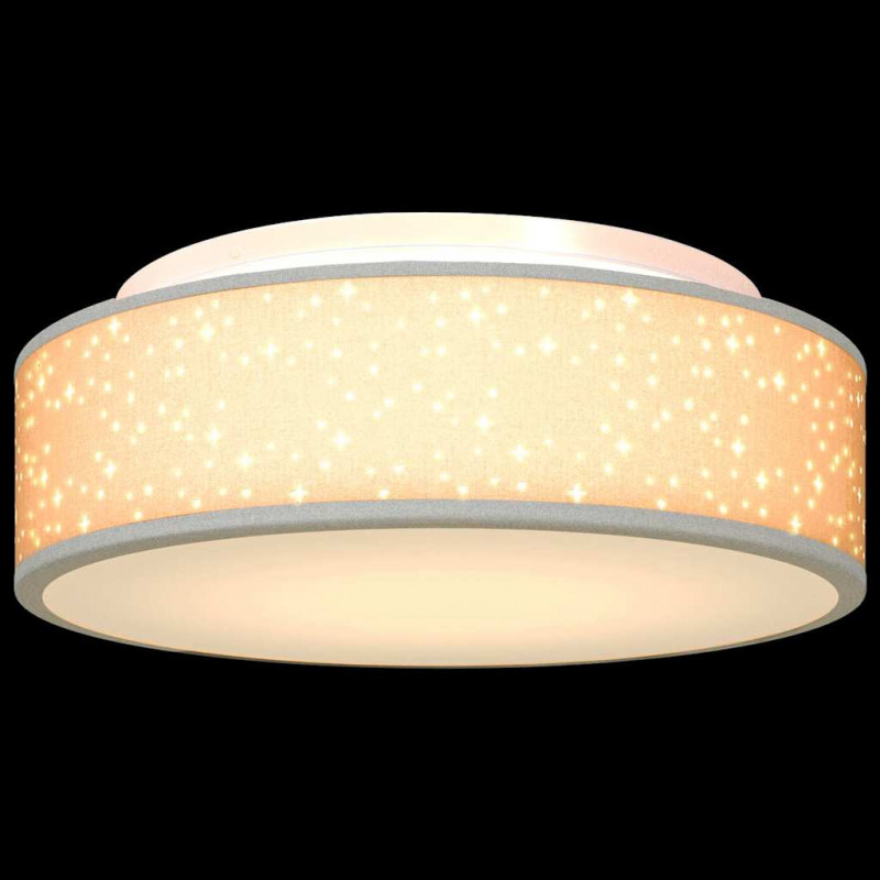Lampa Sufitowa Z reflektorami Szary 38 x 38 x 13,5 cm tkanina