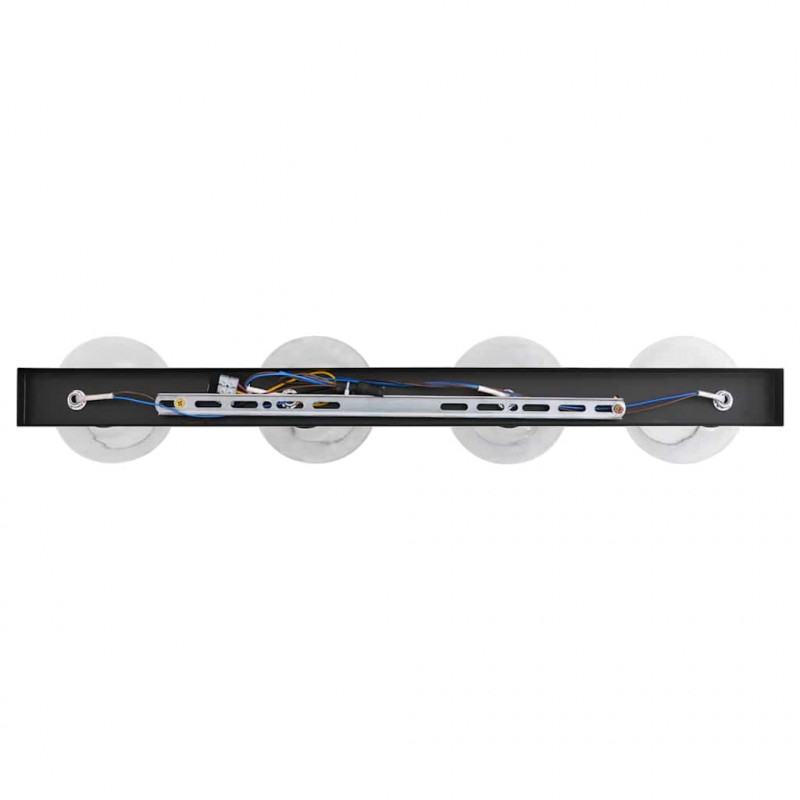 Reflektor sufitowy Czarny 73.5 x 13 x 26 cm Szkło i Metal