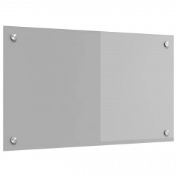 Panel kuchenny Jasnoszary 70 x 40 cm szkło hartowane