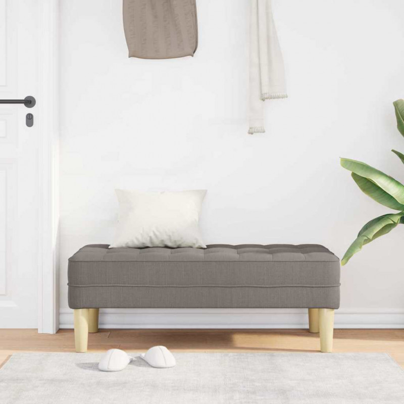 ławka z poduszką Ciemnoszary 113 x 57 x 39 cm tkanina