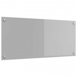 Panel kuchenny Jasnoszary 90 x 40 cm szkło hartowane
