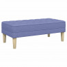ławka z poduszką Niebieski dżins 113 x 57 x 39 cm tkanina