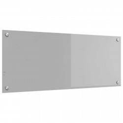 Panel kuchenny Jasnoszary 100 x 40 cm szkło hartowane