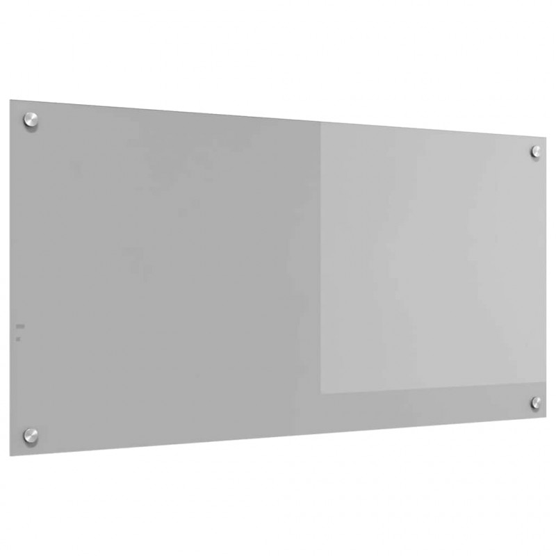 Panel kuchenny Jasnoszary 100 x 50 cm szkło hartowane
