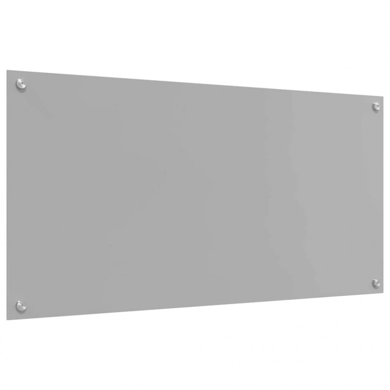 Panel kuchenny Jasnoszary 100 x 50 cm szkło hartowane