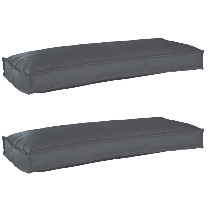 Zestaw poduszek na paletę 2 pcs Antracyt 100 x 40 x 8 cm