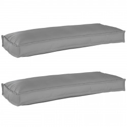 Zestaw poduszek na paletę 2 pcs Szary 100 x 40 x 8 cm