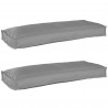 Zestaw poduszek na paletę 2 pcs Szary 100 x 40 x 8 cm