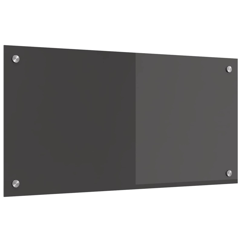 Panel kuchenny Ciemnoszary 80 x 40 cm szkło hartowane