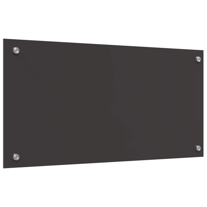 Panel kuchenny Ciemnoszary 80 x 40 cm szkło hartowane