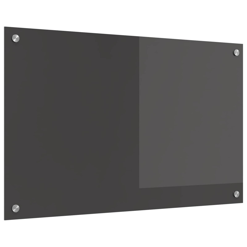 Panel kuchenny Ciemnoszary 80 x 50 cm szkło hartowane