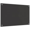 Panel kuchenny Ciemnoszary 80 x 50 cm szkło hartowane