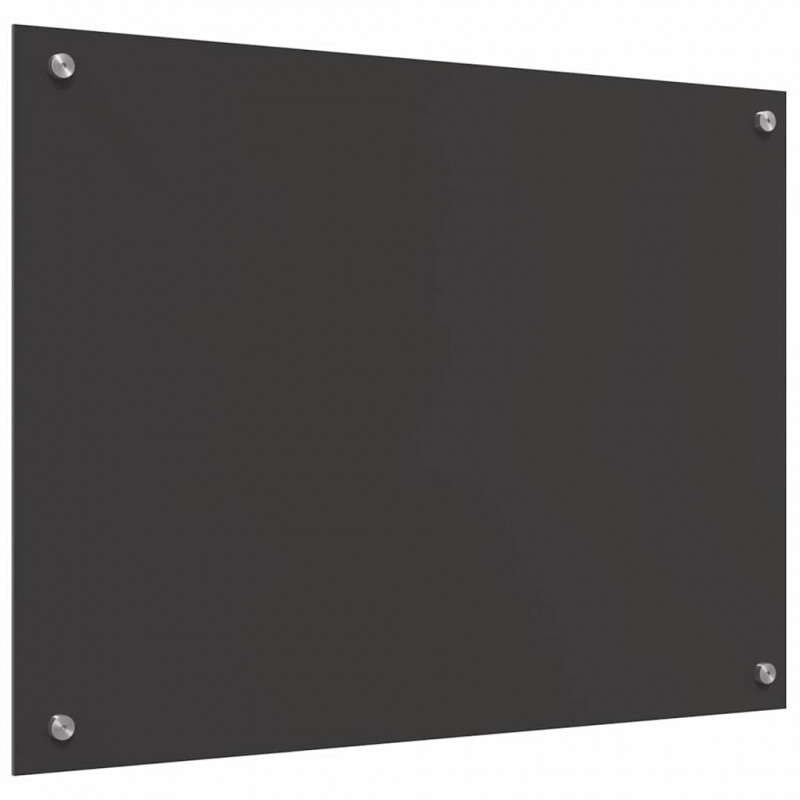 Panel kuchenny Ciemnoszary 80 x 60 cm szkło hartowane