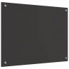 Panel kuchenny Ciemnoszary 80 x 60 cm szkło hartowane