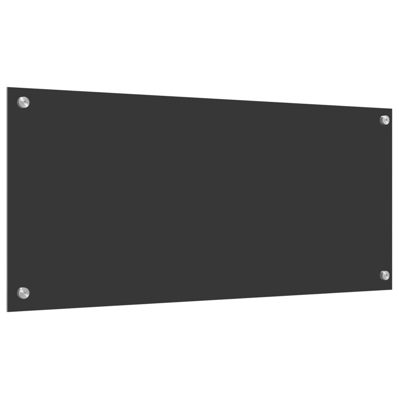 Panel kuchenny Ciemnoszary 90 x 40 cm szkło hartowane