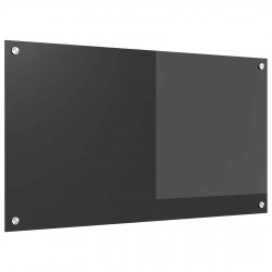 Panel kuchenny Ciemnoszary 90 x 50 cm szkło hartowane