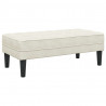 ławka z poduszką Kremowy 113 x 57 x 39 cm Aksamit