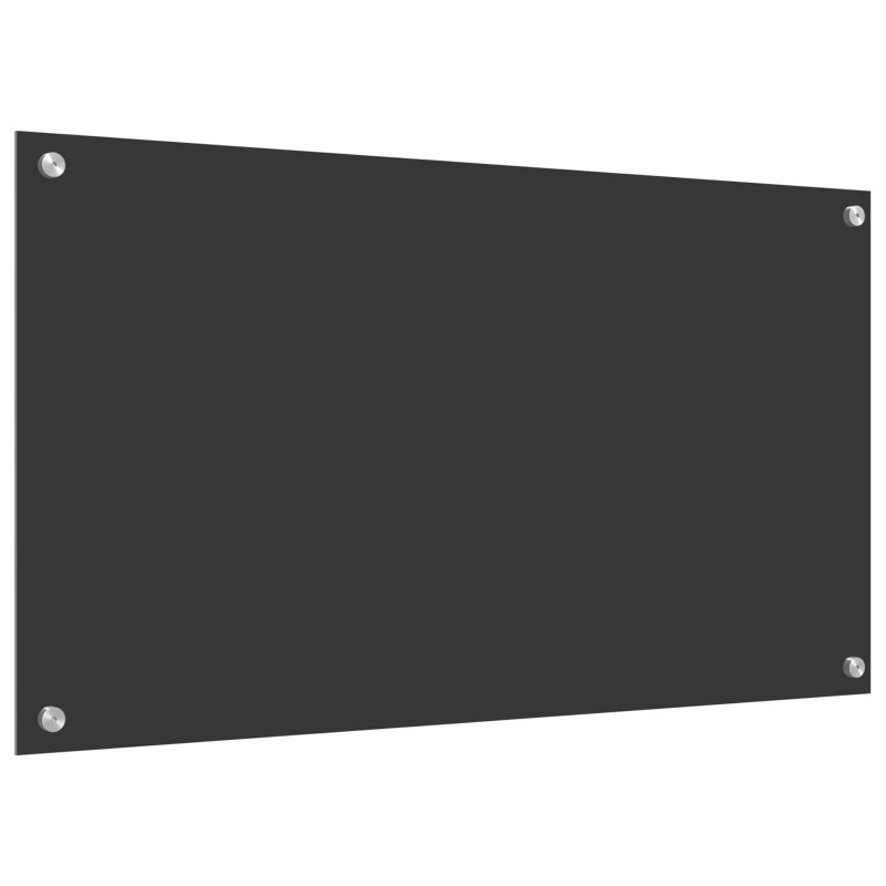 Panel kuchenny Ciemnoszary 90 x 50 cm szkło hartowane
