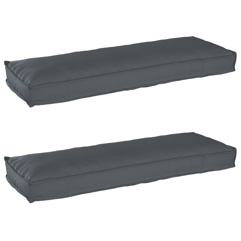 Zestaw poduszek na paletę 2 pcs Antracyt 120 x 40 x 8 cm