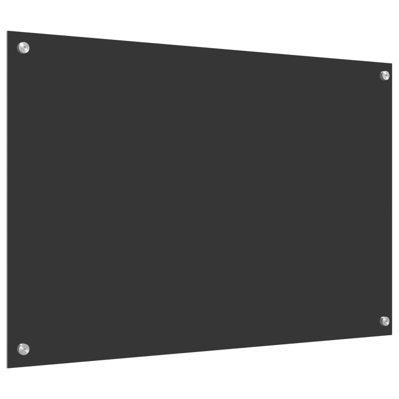 Panel kuchenny Ciemnoszary 90 x 60 cm szkło hartowane