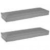 Zestaw poduszek na paletę 2 pcs Szary 120 x 40 x 8 cm