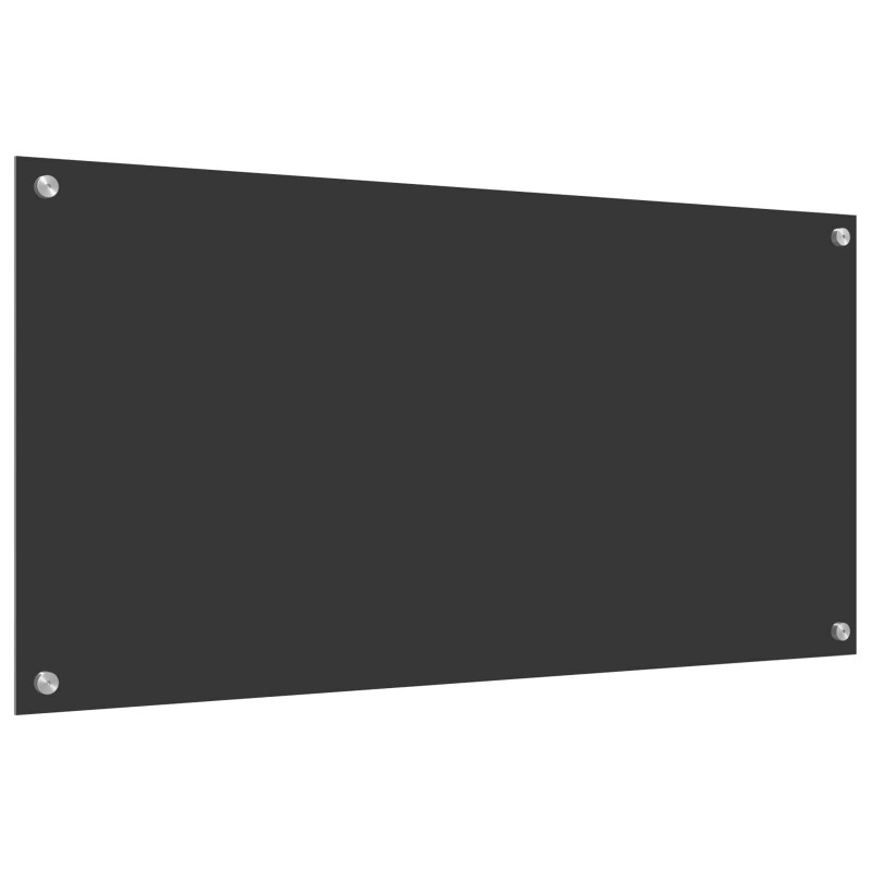 Panel kuchenny Ciemnoszary 100 x 50 cm szkło hartowane
