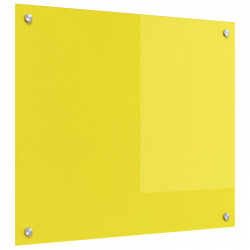 Panel kuchenny Żółty 70 x 60 cm szkło hartowane