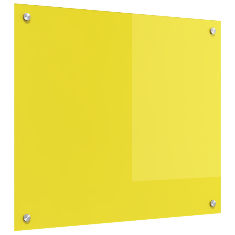Panel kuchenny Żółty 70 x 60 cm szkło hartowane